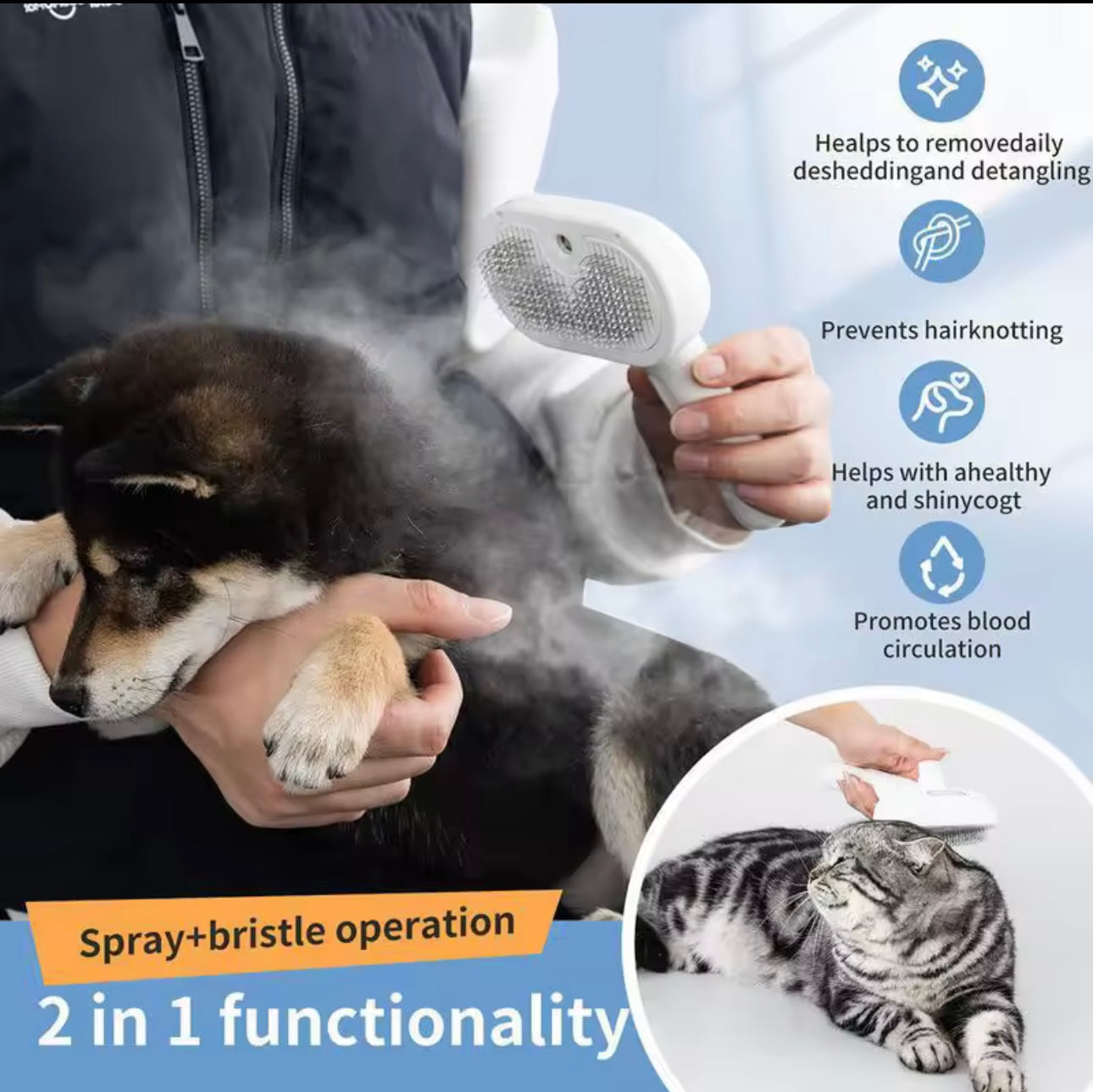 Spazzola Rimuovi Peli con Pulizia Automatica 🔥 Offerta limitata!